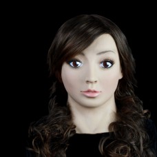 (SF-7) Soft Silicone Realist Human Face Crossdress Full Head Female/Girl Sexy Doll Fetish Mask